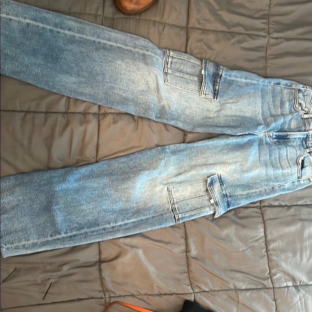 Women's Light Blue Wide Leg Jeans
